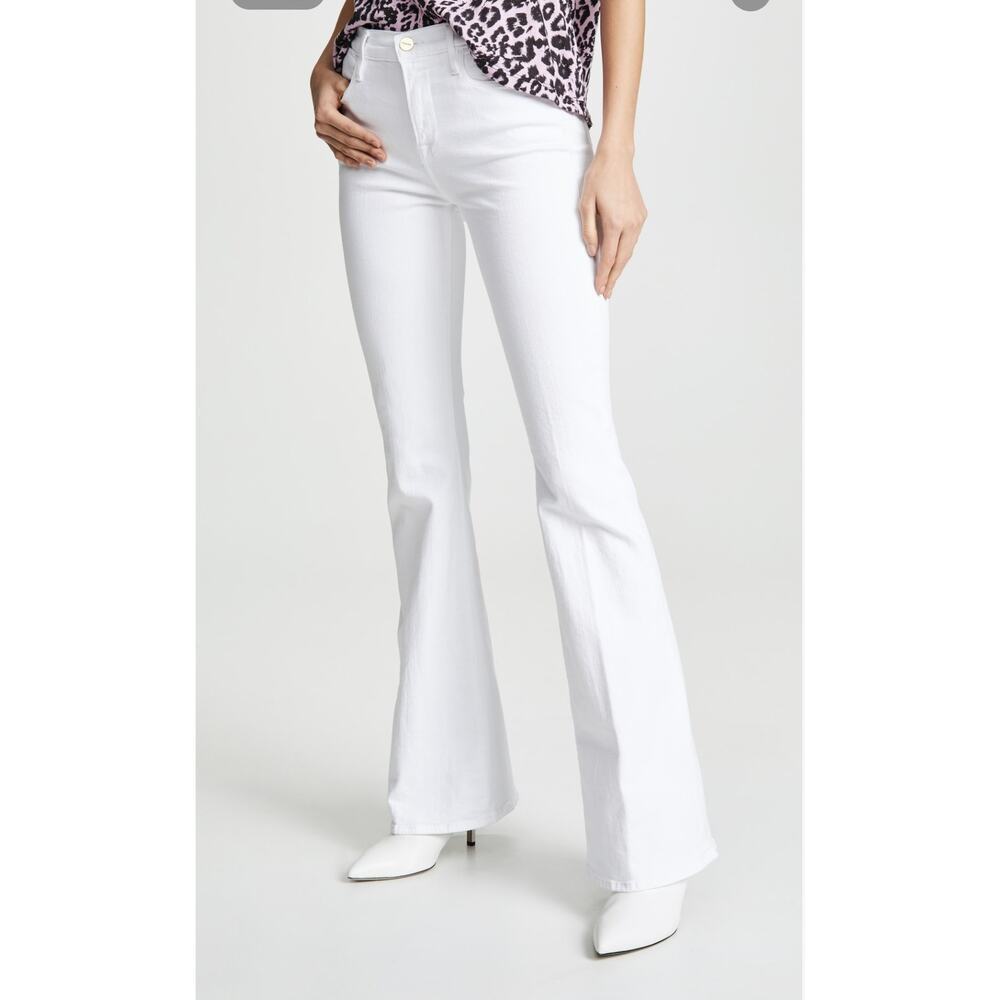 Frame Women's White Le High Flare Jeans size 24 Inseam‎ 33" #P
